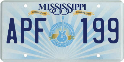 MS license plate APF199