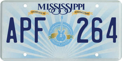 MS license plate APF264