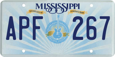 MS license plate APF267