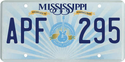 MS license plate APF295