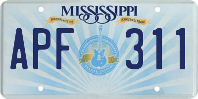 MS license plate APF311