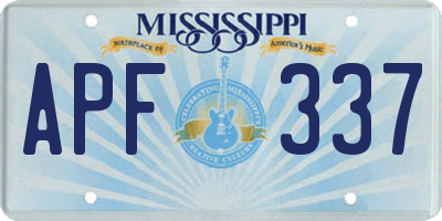 MS license plate APF337