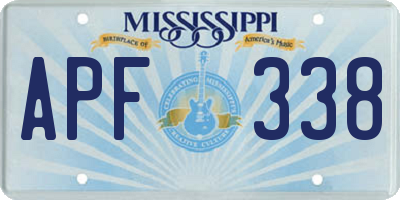 MS license plate APF338