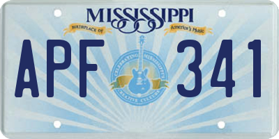 MS license plate APF341