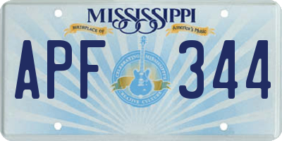 MS license plate APF344