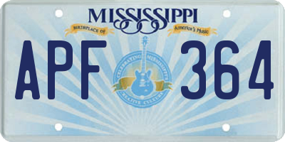 MS license plate APF364