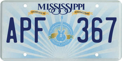 MS license plate APF367