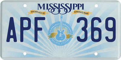 MS license plate APF369