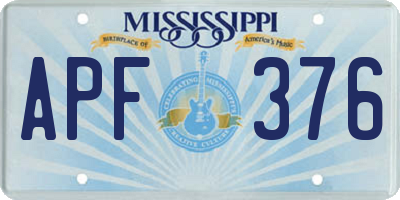 MS license plate APF376