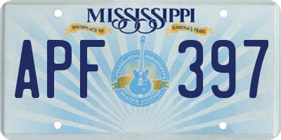 MS license plate APF397