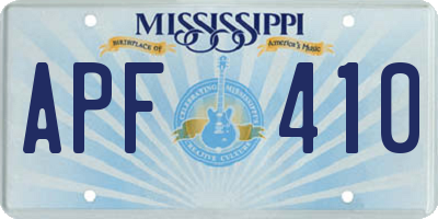 MS license plate APF410
