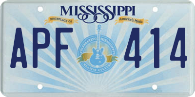 MS license plate APF414