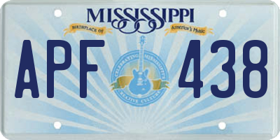 MS license plate APF438