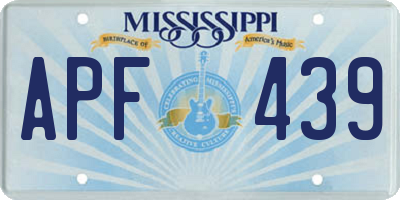 MS license plate APF439