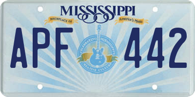 MS license plate APF442
