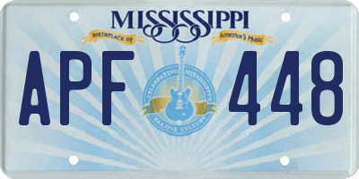 MS license plate APF448