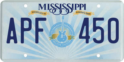 MS license plate APF450