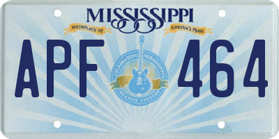 MS license plate APF464