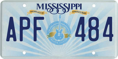 MS license plate APF484