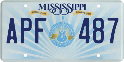 MS license plate APF487