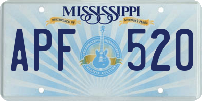MS license plate APF520