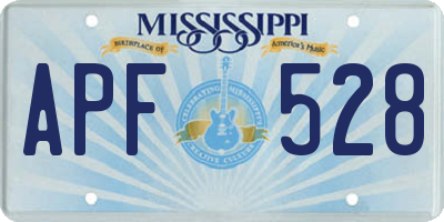 MS license plate APF528