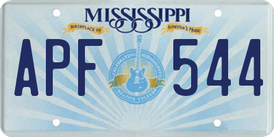 MS license plate APF544