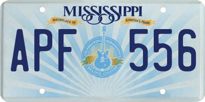 MS license plate APF556