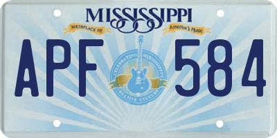 MS license plate APF584