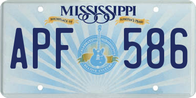 MS license plate APF586