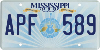 MS license plate APF589