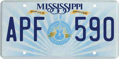 MS license plate APF590