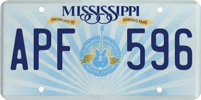 MS license plate APF596
