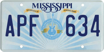 MS license plate APF634