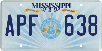 MS license plate APF638