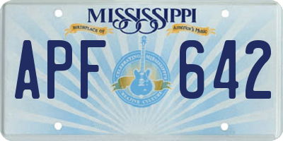 MS license plate APF642