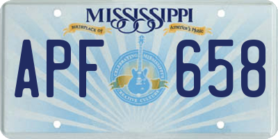 MS license plate APF658