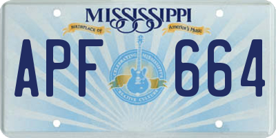 MS license plate APF664