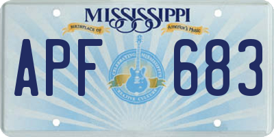 MS license plate APF683