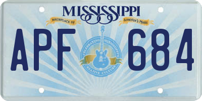 MS license plate APF684