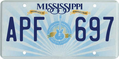 MS license plate APF697