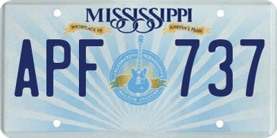 MS license plate APF737