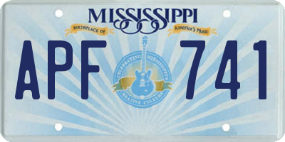 MS license plate APF741