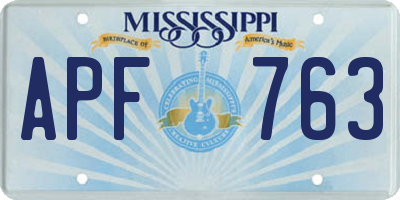 MS license plate APF763