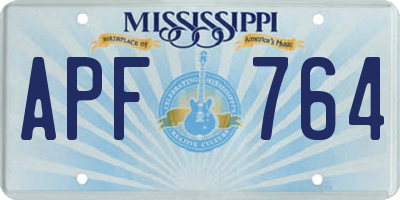 MS license plate APF764