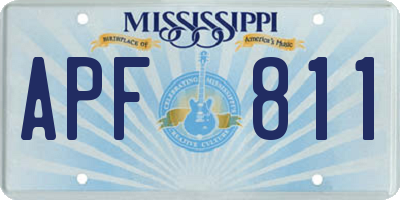 MS license plate APF811