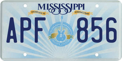 MS license plate APF856