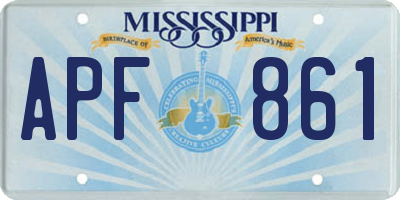 MS license plate APF861