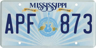 MS license plate APF873