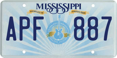 MS license plate APF887